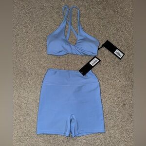 White Fox Boutique Active Set in Sky Blue